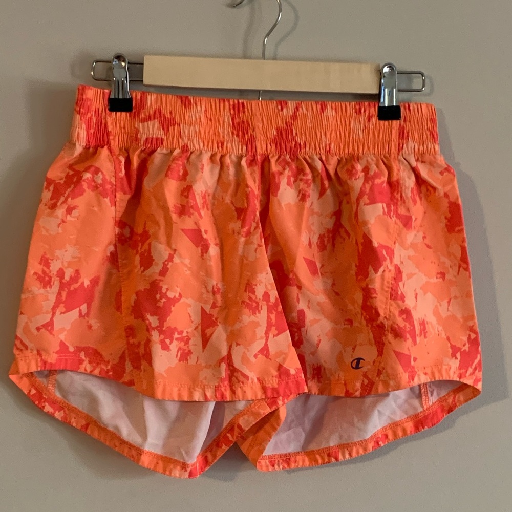 Champion athletic shorts, orange size M
